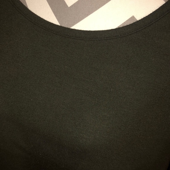 Women's Olive Green Staccato Alberta Lace Up Back Knit Top - Size XL - Picture 3 of 7